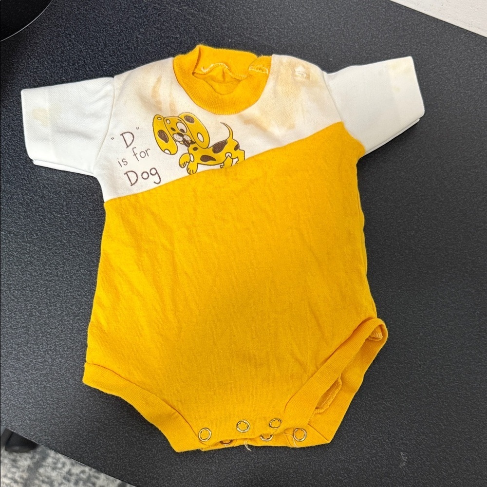 Yellow and White Kids One Piece Sears 1970’s